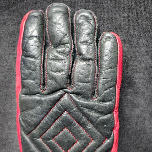 Vintage ARIS Red & Black SOFTAN Winter Weather Snow Ski Gloves Men's Small - Picture 10 of 16